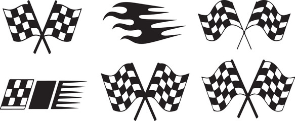 Checkered flags and racing flames racing flags checkered pattern