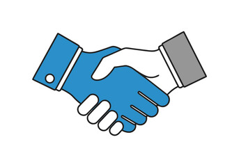 Business handshake agreement partnership deal vector illustration