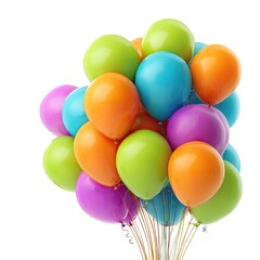 Colorful bunch of party balloons