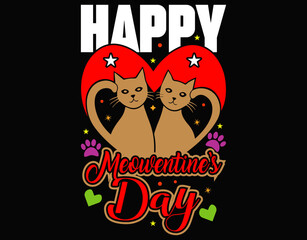 Cute Cat Valentines Day Shirt for Girls Kitty Quote - printable editable vector art file.