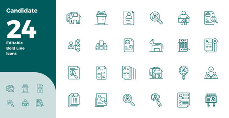 Candidate Essential Vector Set including 24 PIXEL Perfect Bold Line 128x128 Icons