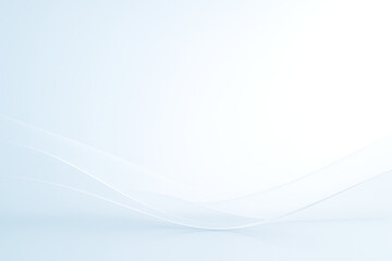 Minimalist corporate background with soft gradient light blue to white, smooth abstract waves, subtle glass reflection