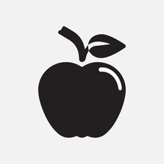 Apple icon vector black,