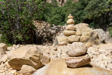rock stack in park