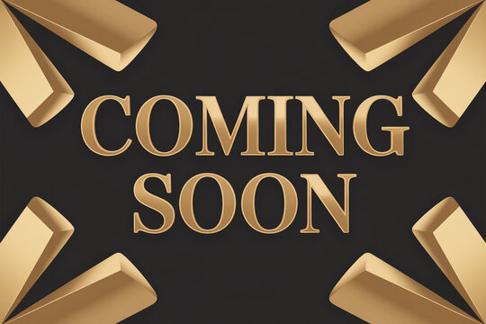 Exciting new product launch alert captivating gold lettering announces upcoming release creating anticipation for innovative business solutions