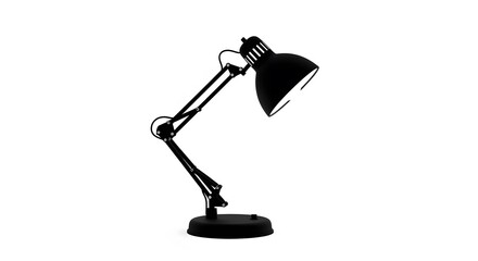 Elegant Black Desk Lamp with Adjustable Arm and Shade for Study.