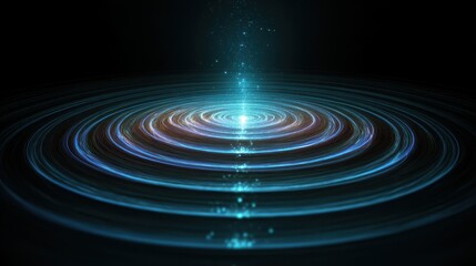 Abstract Ripples of Light, Cosmic Water Droplet.
