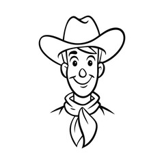 A daring cowboy twirls his lasso rope with skill and flair, ready to rope cattle or tame the wild, captured in a fun, detailed coloring page for all ages.
