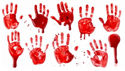 bloody hand print