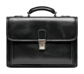 Professional briefcase display office product isolated on transparent background