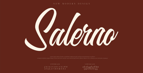 Lettering signature font isolated on grey background. style alphabet. Vector logo letters.