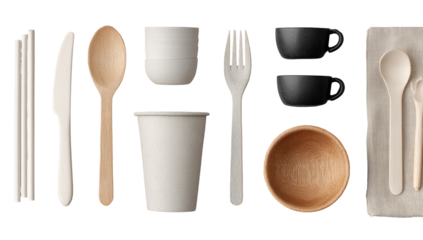 Eco-friendly disposable tableware set (5)