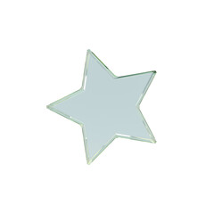 Obraz premium Crystal Glass Star – Shiny Transparent 3D Trophy, Award Symbol, Luxury Celebration Design