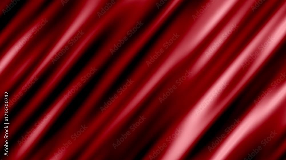 Wall mural red black background abstract shiny waves loop
