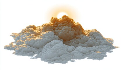 Massive cloud formation, sunlit top