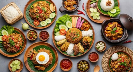 Indonesian feast, vibrant dishes for culinary delight