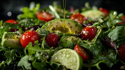 Vibrant Avocado and Tomato Salad with Lemon Dressing