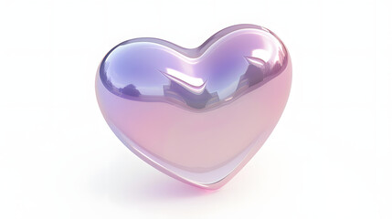 simple 3d illustration of a floating heart icons