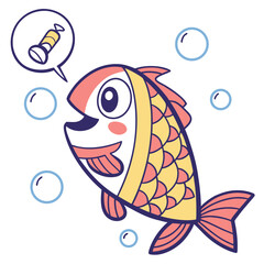 Friendly Fish Mascot Illustration