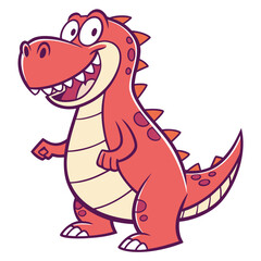 Playful Dinosaur Mascot Icon