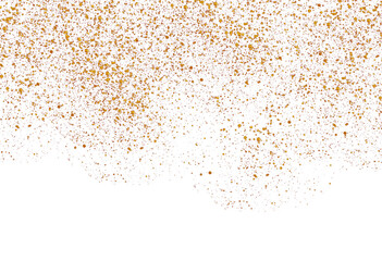 Luxury gold dust particles seamless christmas glittering gold dust sparkling on transparent background 