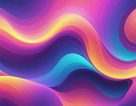 Abstract vibrant fluid wavy background