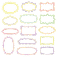 Collection of Decorative Oval and Rectangular Frames illustration untitled