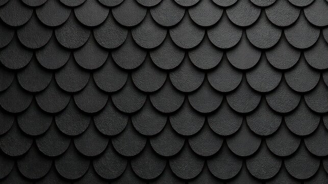 Beautiful photo of seamless of Modern black flexible shingles pattern, seamless texture , isolated on white background, , copy space, copy space for text.