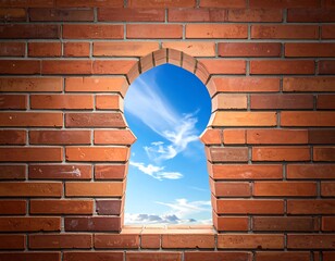 Keyhole view of a bright sky (1)