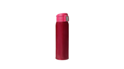 Red Thermos Bottle with Pink Lid