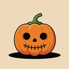 Cute Cartoon Halloween Pumpkin.