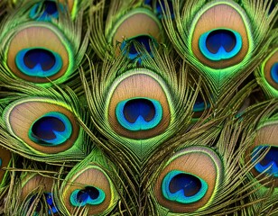 Obraz premium Peacock feather close-up