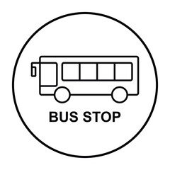 bus stop symbol road sign icon