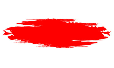 Red brush stroke isolated on transparent background