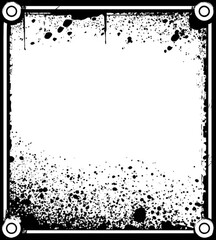 Black and white grunge frame
