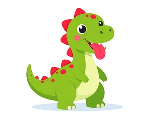 Obraz premium Cute cartoon dinosaur (2)