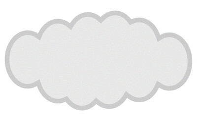 Cloud shape isolated on transparent background