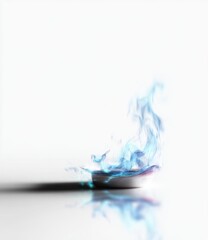 Light blue flame erupts from a disc