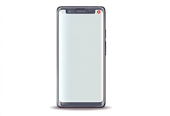 Modern smartphone, gray/silver, blank screen