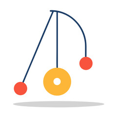 Simple pendulum motion with a central disc and swinging spheres