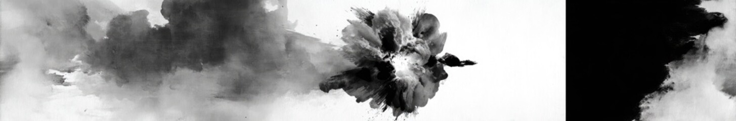 Abstract ink blots on white background (2)