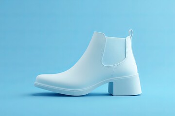 Shoe Mockup ankle boots with elastic side panels mockup, clean and professional composition, copy space, background color white, minimalism, stock vector