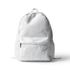 Blank white backpack, simple design