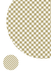 千鳥格子模様の円形デザイン