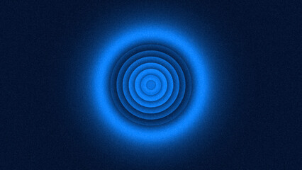 Abstract Grainy Blue Circular Glow Ripple Texture Background in 8K, Futuristic Radiant Backdrop for Posters, Digital Covers, Web Design, Headers, and Creative Modern Branding