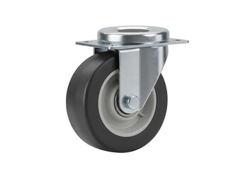 Heavy-Duty Swivel Caster Wheel: Industrial Grade Rubber Wheel with Plate Mounting