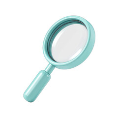 Light teal magnifying glass icon