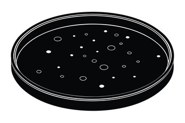 petri dish silhouette vector icon