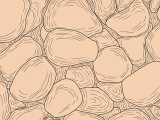 seamless pattern with seed. hand drawn outline on holiday season vibes background. high resolution for design with a whimsical and enchanting harvest theme