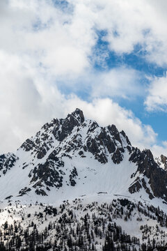 A snowy peak in the French Alps